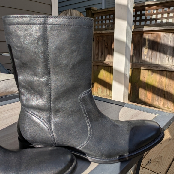 Cole Haan Mens Nike Air Black Mid-Calf Boots 8 - Picture 2 of 14